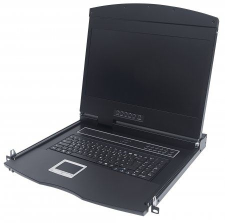 Intellinet 508162 rack console 48,3 cm (19") 1920 x 1080 Pixels Zwart 1U - Afbeelding 3
