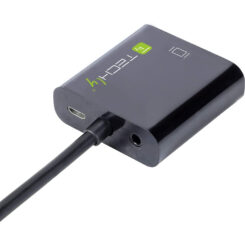 Techly IDATA HDMI-VGA4 video kabel adapter VGA (D-Sub) HDMI Type C (Mini) Zwart - Afbeelding 7