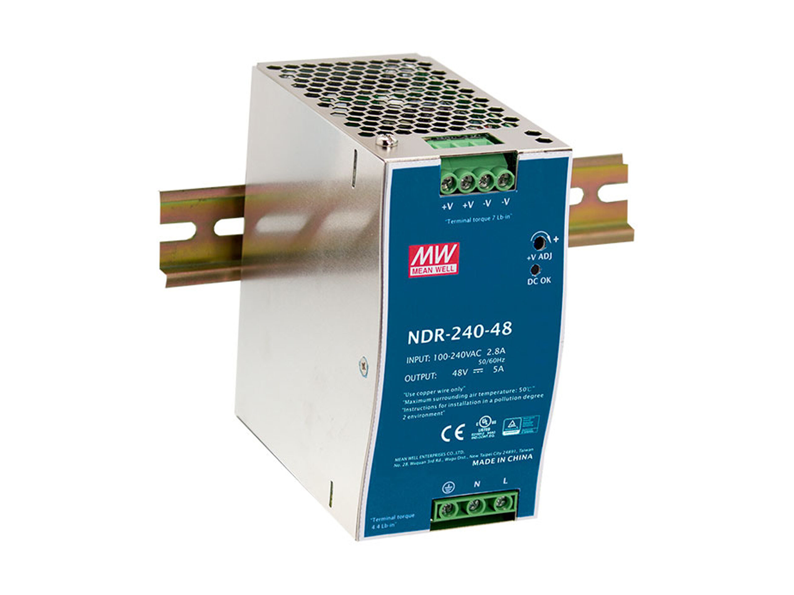 LevelOne POW-4851 power supply unit 240 W Blauw, Zilver