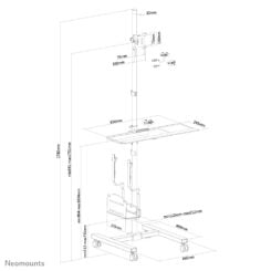 Neomounts FPMA-MOBILE1700 Mobiel werkstation 10-32" - Afbeelding 21
