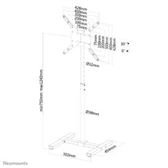 Neomounts NS-FS100BLACK Vloerstandaard 10-55" - Afbeelding 15