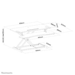 Neomounts NS-WS300BLACK Zit-stawerkplek - gasveer - Afbeelding 14