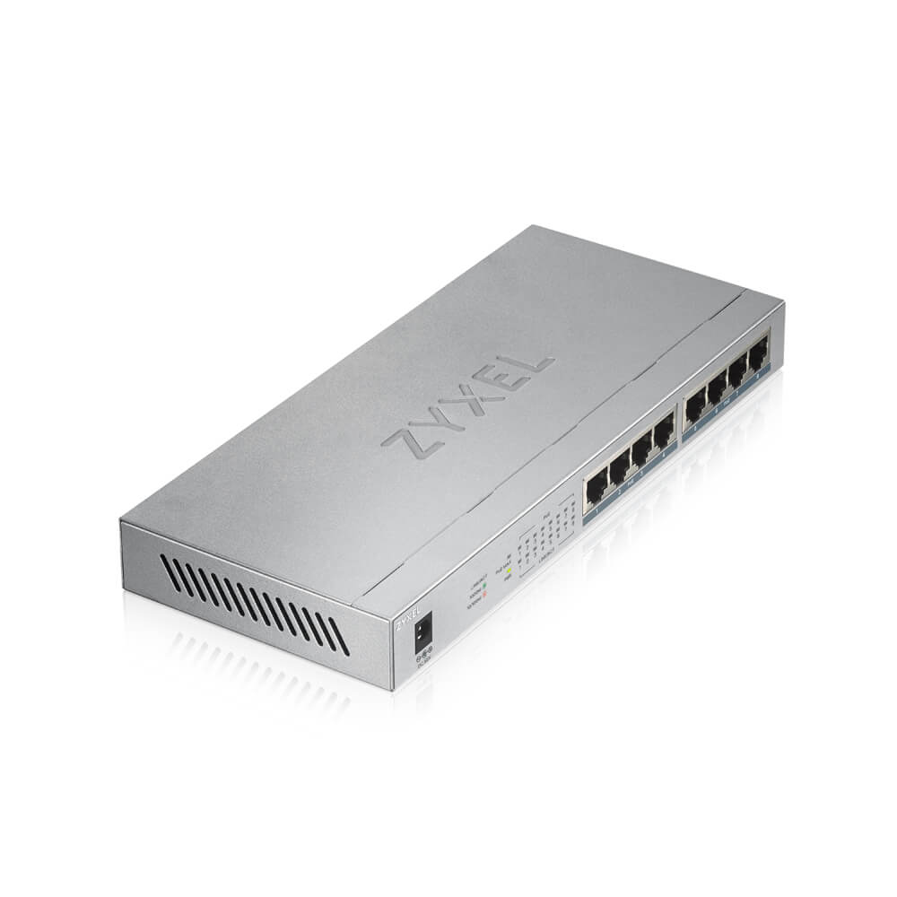 Zyxel GS1008HP Unmanaged Gigabit Ethernet (10/100/1000) Power over Ethernet (PoE) Grijs - Afbeelding 6