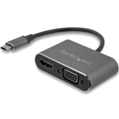 StarTech.com USB-C naar VGA en HDMI adapter 2-in-1 4K 30Hz space grijs - Afbeelding 2