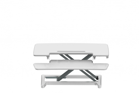 BakkerElkhuizen Adjustable Sit-Stand Desk Riser 2 White - Afbeelding 2