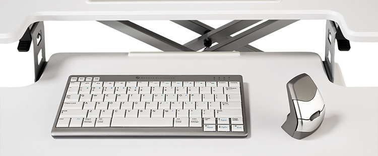 BakkerElkhuizen Adjustable Sit-Stand Desk Riser 2 White - Afbeelding 3