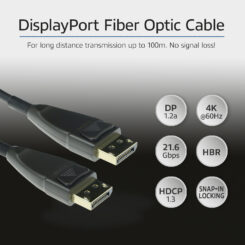 ACT 70 meter DisplayPort Active Optical Cable DisplayPort male - DisplayPort male - Afbeelding 5