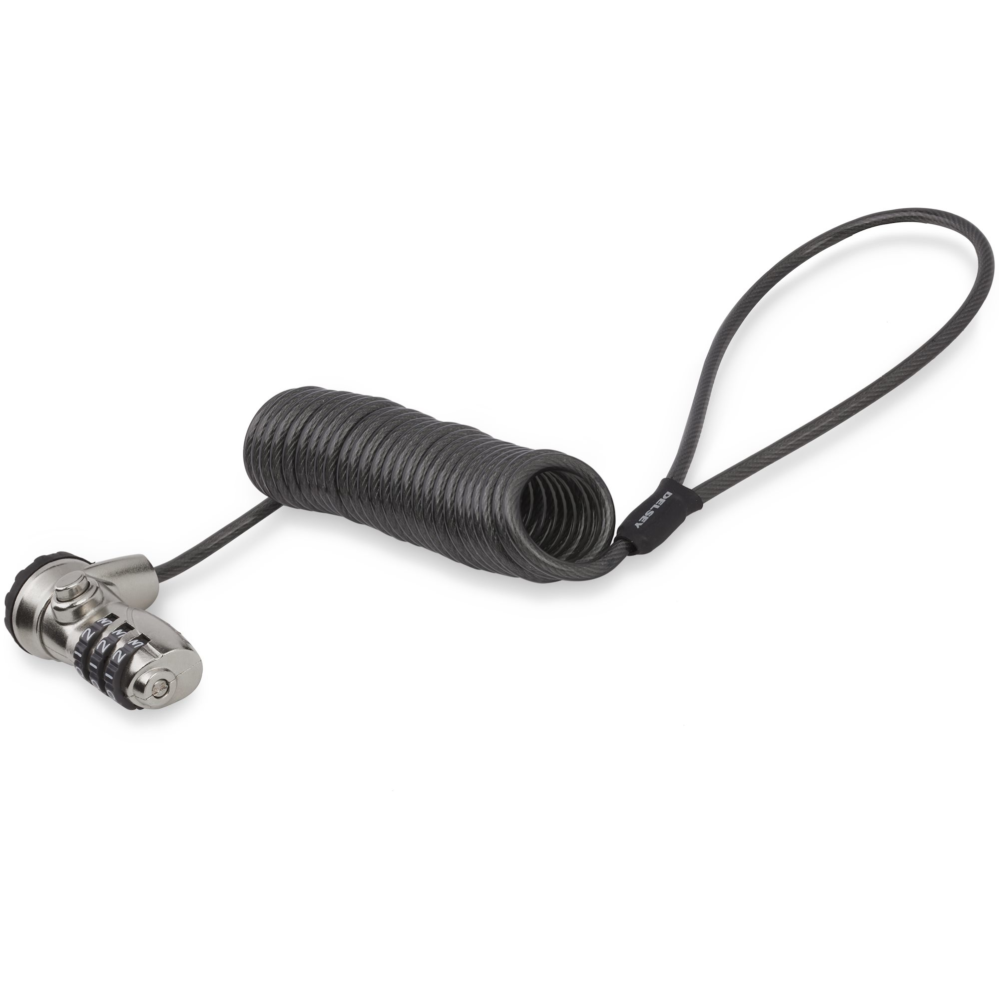 StarTech.com LTLOCK3DCOIL kabelslot Zwart, Roestvrijstaal 1,8 m - Afbeelding 4