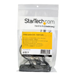 StarTech.com LTLOCK3DCOIL kabelslot Zwart, Roestvrijstaal 1,8 m - Afbeelding 5