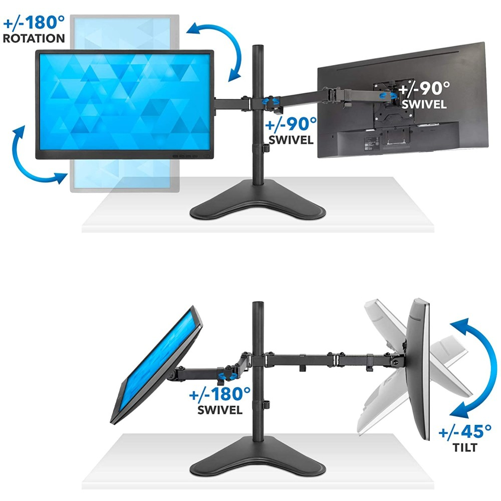 Techly ICA-LCD 2524 flat panel bureau steun 81,3 cm (32") Zwart - Afbeelding 6