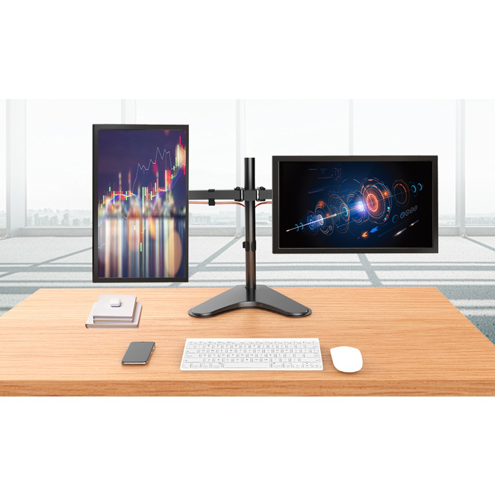 Techly ICA-LCD 2524 flat panel bureau steun 81,3 cm (32") Zwart - Afbeelding 16