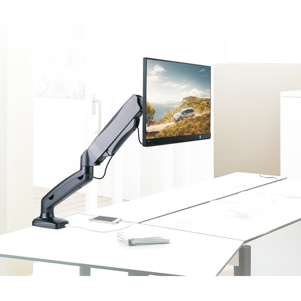 Techly ICA-LCD 514 flat panel bureau steun 68,6 cm (27") Zwart - Afbeelding 14