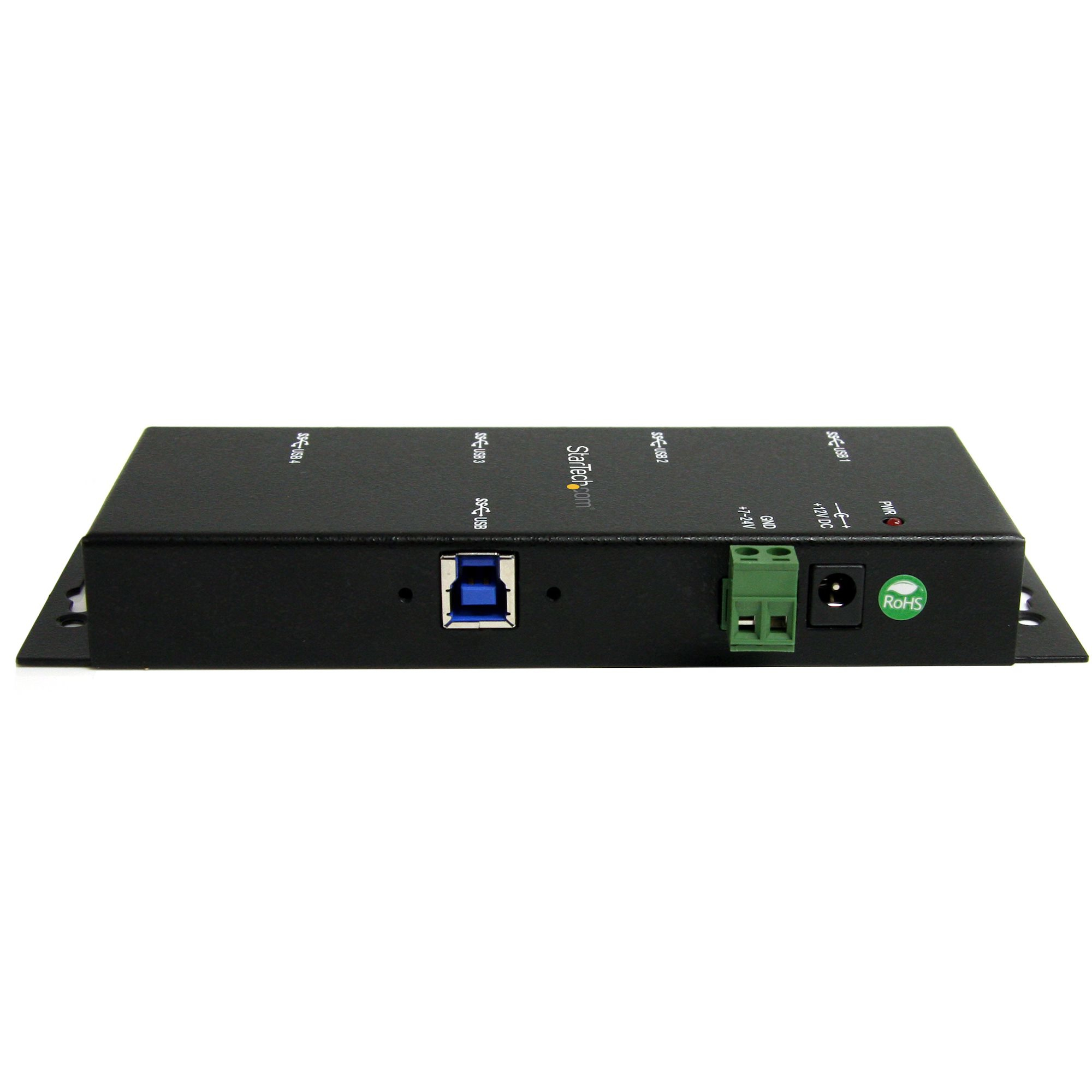 StarTech.com 4-Port USB 3.0 Hub (5Gbps) | Metalen industriële USB-A Hub | Wand- of Bureau-monteerbare USB Data Hub | TAA Compliant USB Extender Hub - Afbeelding 4