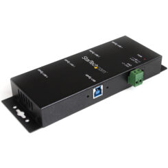 StarTech.com 4-Port USB 3.0 Hub (5Gbps) | Metalen industriële USB-A Hub | Wand- of Bureau-monteerbare USB Data Hub | TAA Compliant USB Extender Hub - Afbeelding 2