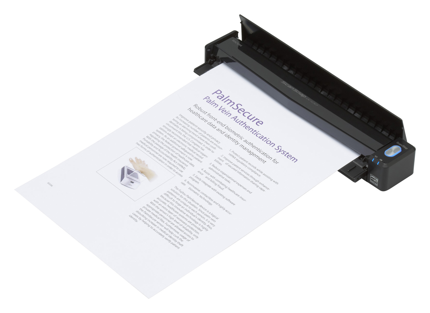 Ricoh ScanSnap iX100 CDF-/vellenscanner 600 x 600 DPI A4 Zwart - Afbeelding 4