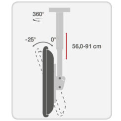 Techly ICA-CPLB 944S bevestiging voor signage-beeldschermen 139,7 cm (55") Zwart - Afbeelding 10