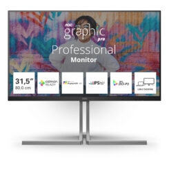 AOC U3 U32U3CV computer monitor 80 cm (31.5") 3840 x 2160 Pixels 4K Ultra HD LCD Zwart - Afbeelding 2