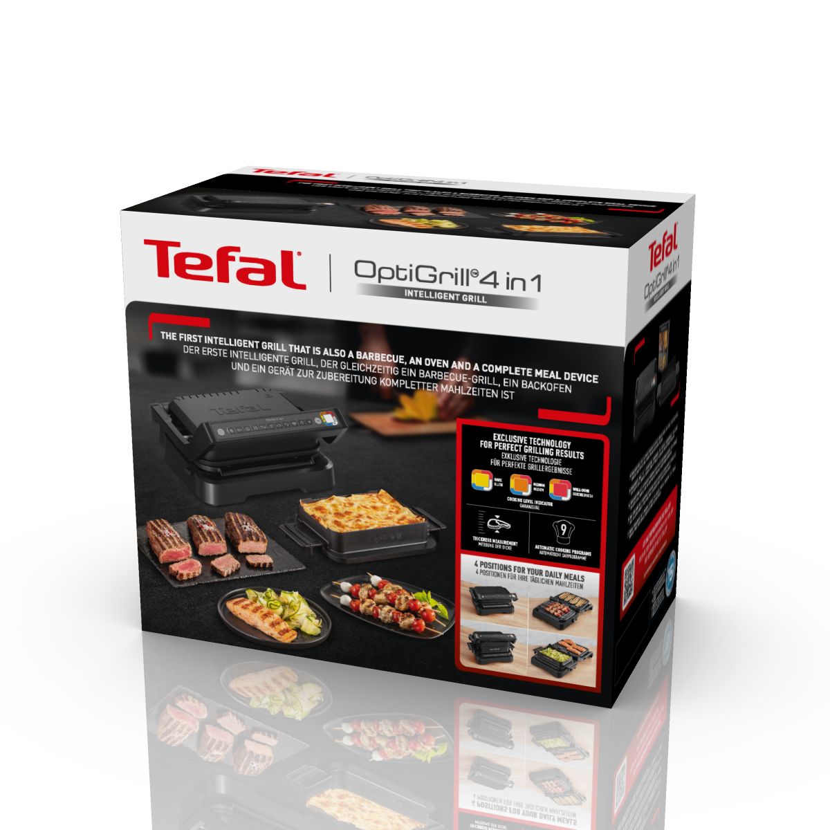 Tefal OptiGrill 4in1 OptiGrill 4-in-1 GC7748 intelligent grill voor complete maaltijden zwart - Afbeelding 20