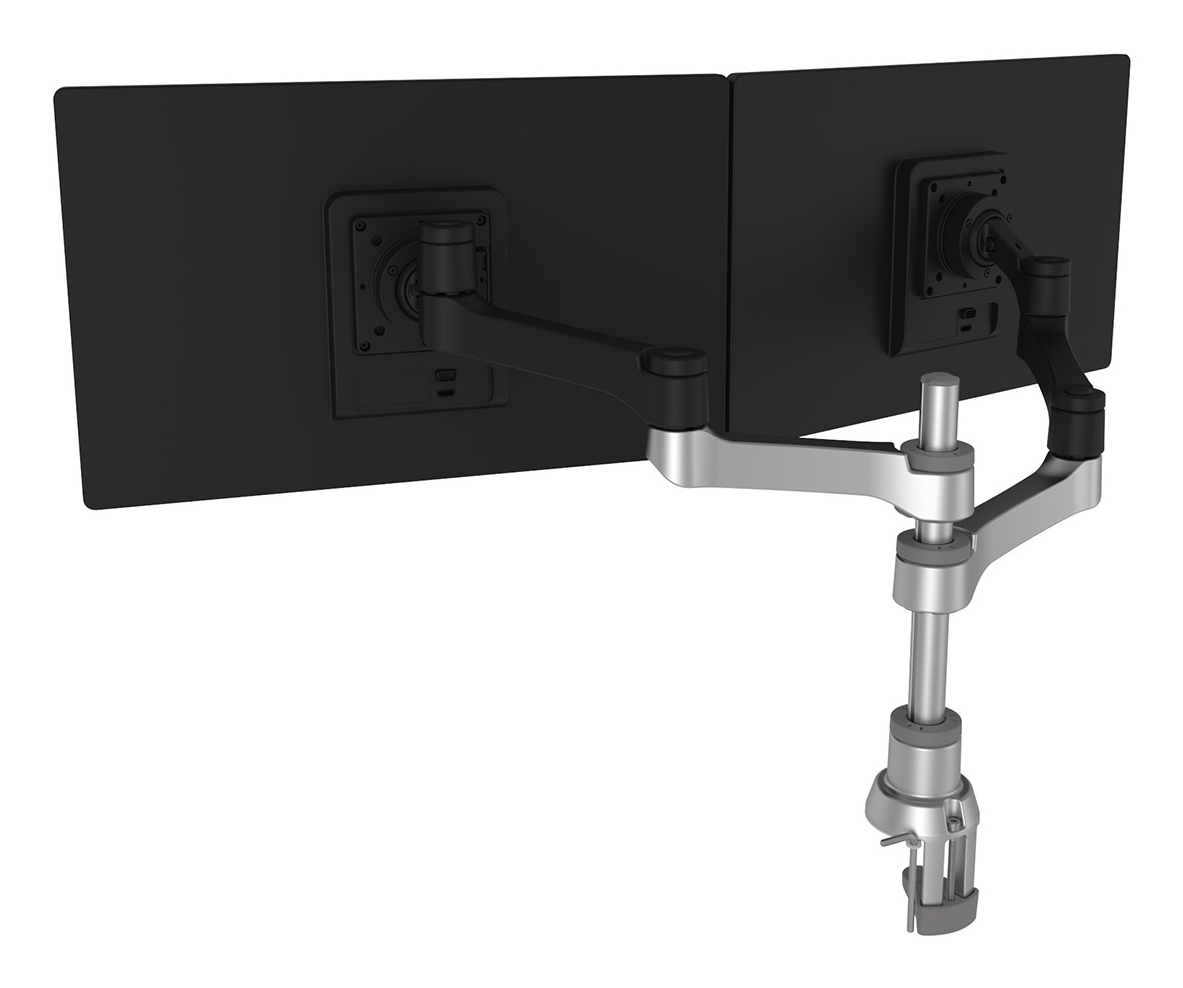 R-Go Tools Monitorarm R-Go Zepher, verstelbare dubbele monitorarm, 100% circulair, tot 8 kg draagvermogen, zwart - Afbeelding 3