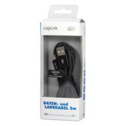 LogiLink CU0134 USB-kabel USB 2.0 2 m USB A Micro-USB B 0,48 Gbit/s Zwart, Grijs - Afbeelding 5