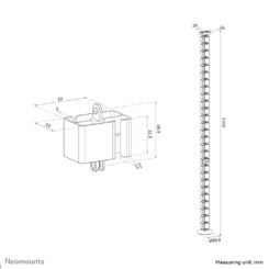 Neomounts ADS06-132BL Kabelgeleider - magnetische bevestiging - universeel - Afbeelding 13