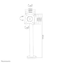 Neomounts NS-DPOS100BLACK Monitorstandaard 10-32" - bolt-down - Afbeelding 11