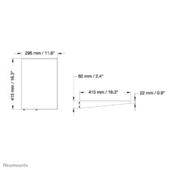 Neomounts PLASMA-M2SIDESHELF Multimedia houder - Afbeelding 4