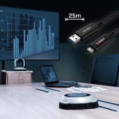 Lindy 43396 USB-kabel USB 3.2 Gen 1 (3.1 Gen 1) 25 m USB A USB C 5 Gbit/s Zwart - Afbeelding 6