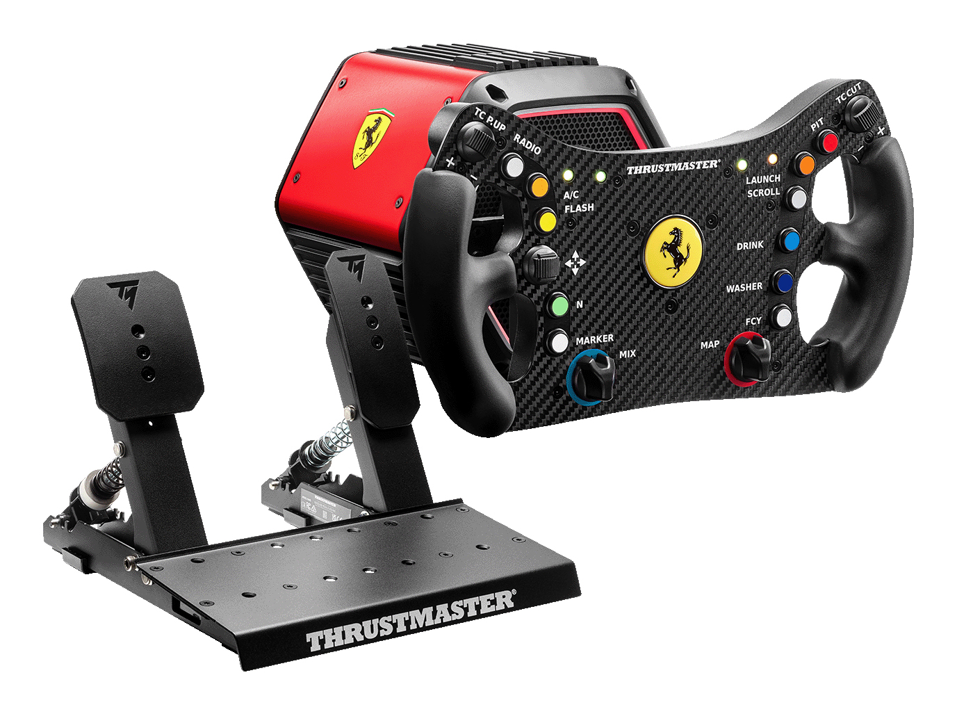 Thrustmaster T818 Ferrari 488 GT3 Simulator Zwart, Rood USB Stuurwiel + pedalen Analoog/digitaal PC - Afbeelding 3