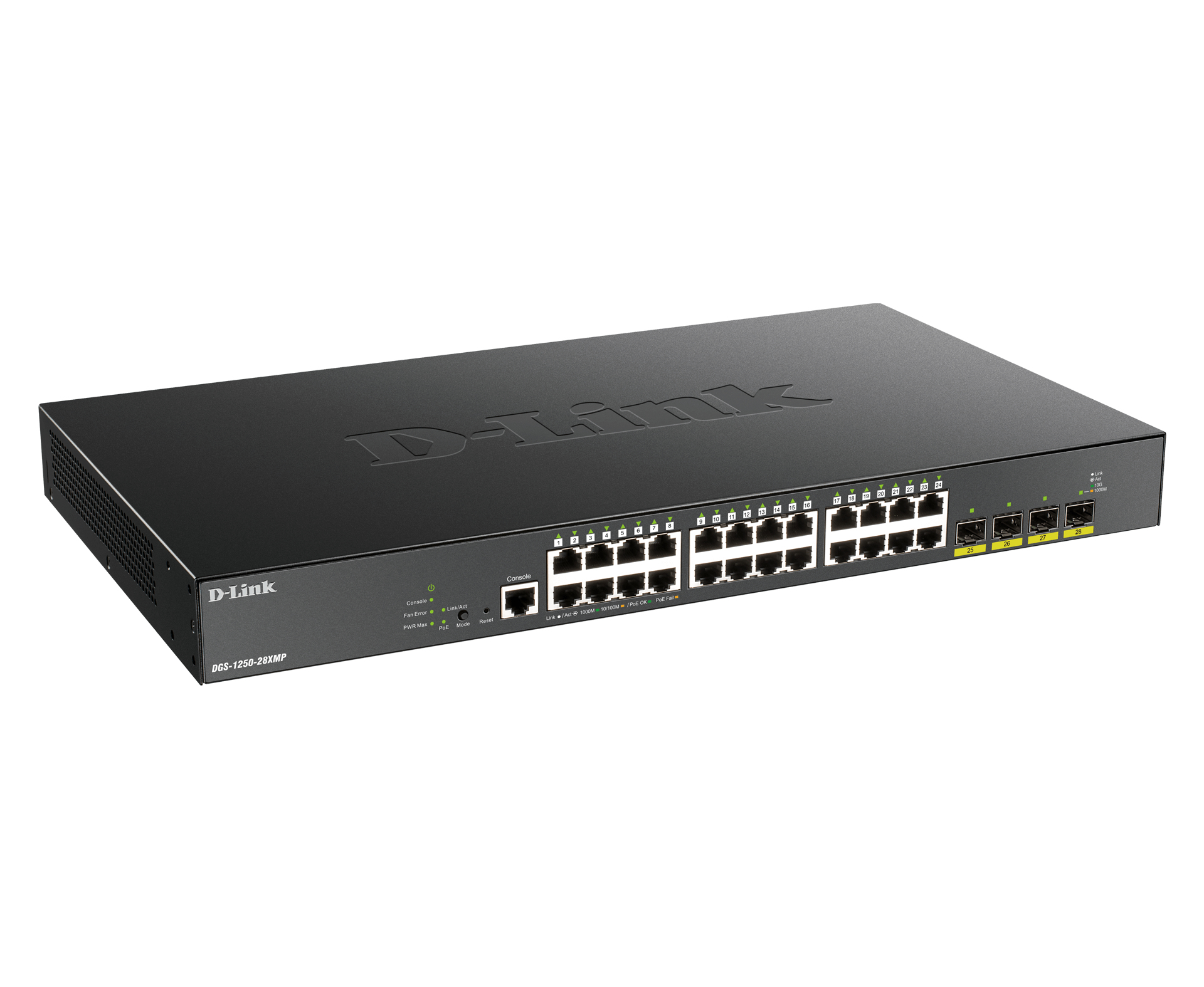 D-Link DGS-1250-28XMP Managed L3 Gigabit Ethernet (10/100/1000) Power over Ethernet (PoE) Zwart - Afbeelding 3