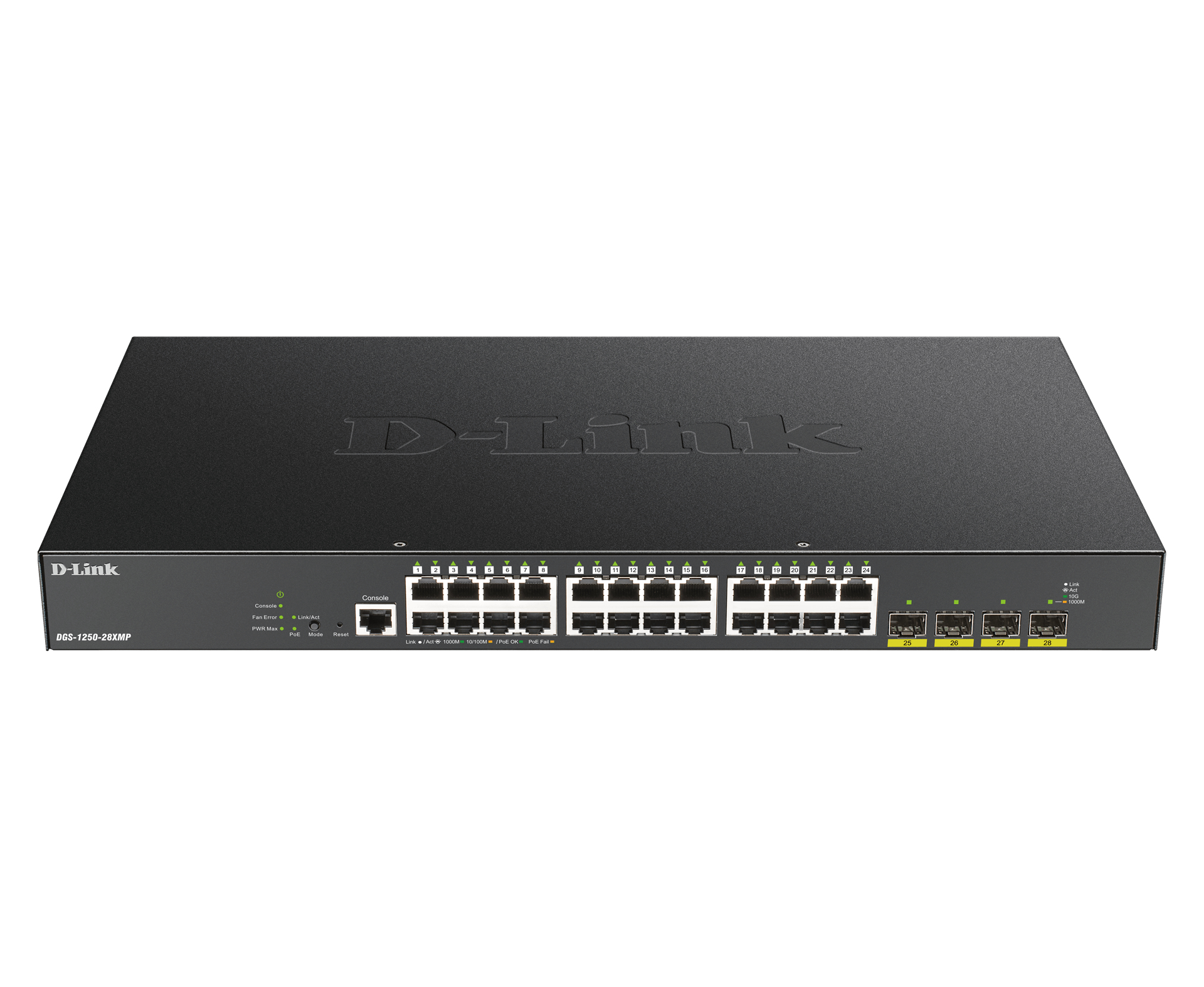 D-Link DGS-1250-28XMP Managed L3 Gigabit Ethernet (10/100/1000) Power over Ethernet (PoE) Zwart - Afbeelding 2