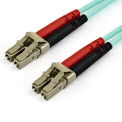 StarTech.com 15m LC/UPC naar LC/UPC OM3 Multimode Glasvezel Netwerkkabel, Full Duplex 50/125µm Zipcord Fiber, 100G Netwerken, LOMMF/VCSEL, <0.3dB Low Insertion Loss, LSZH Fiber Optic Patch Kabel