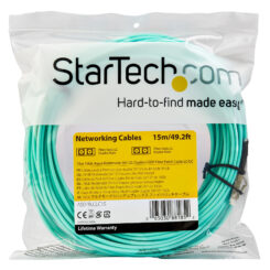 StarTech.com 15m LC/UPC naar LC/UPC OM3 Multimode Glasvezel Netwerkkabel, Full Duplex 50/125µm Zipcord Fiber, 100G Netwerken, LOMMF/VCSEL, <0.3dB Low Insertion Loss, LSZH Fiber Optic Patch Kabel - Afbeelding 5