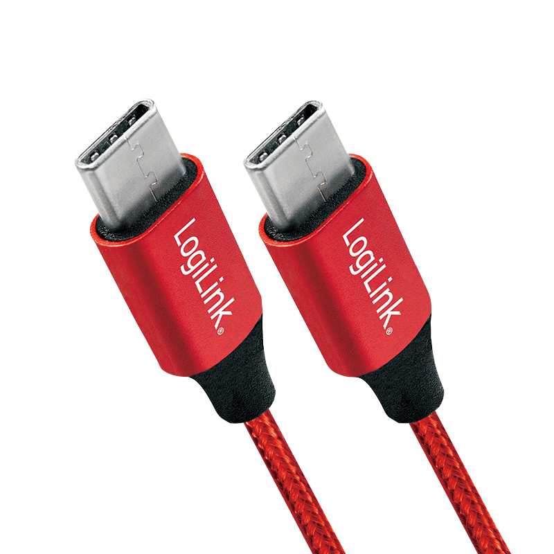 LogiLink CU0156 USB-kabel USB 2.0 1 m USB C Rood - Afbeelding 3