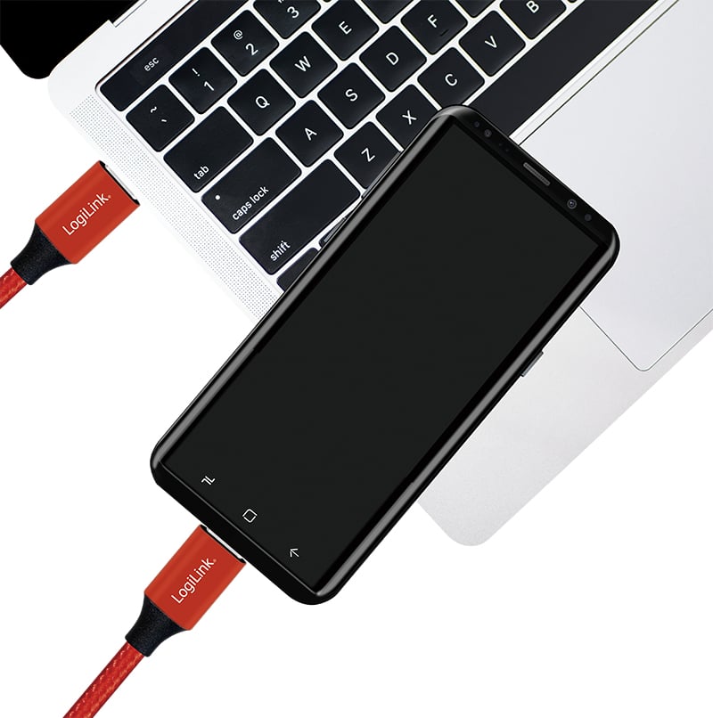 LogiLink CU0156 USB-kabel USB 2.0 1 m USB C Rood - Afbeelding 4
