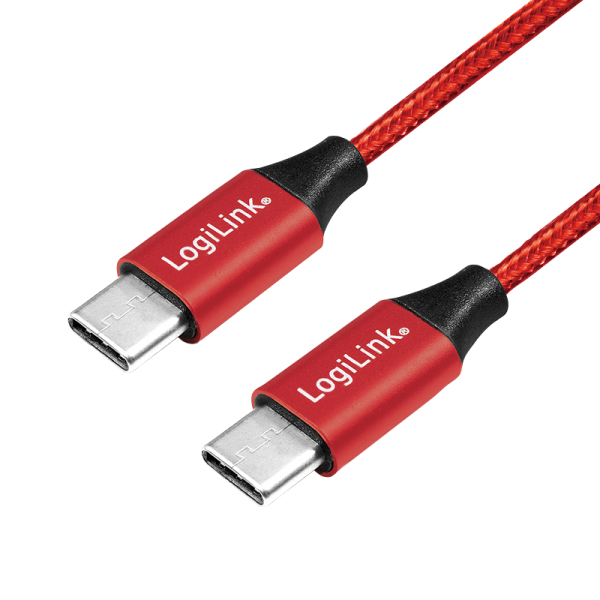 LogiLink CU0156 USB-kabel USB 2.0 1 m USB C Rood