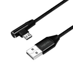 LogiLink CU0142 USB-kabel USB 2.0 0,3 m USB A Micro-USB B 0,48 Gbit/s Zwart - Afbeelding 2