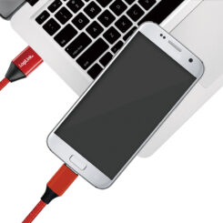 LogiLink CU0151 USB-kabel USB 2.0 0,3 m USB A Micro-USB B Rood - Afbeelding 3