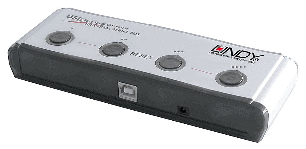 Lindy 42858 seriële converter/repeater/isolator USB 1.1 RS-232 Zwart, Zilver - Afbeelding 3