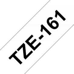 Brother TZE-161 labelprinter-tape Zwart op zilver - Afbeelding 2