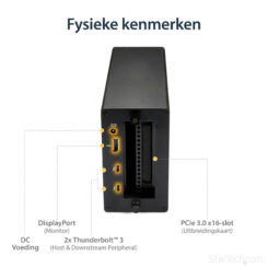 StarTech.com Thunderbolt 3 PCIe Uitbreidingschassis, Externe behuizing met één PCI Express slot, PCIe-box voor laptops/desktops/All-In-Ones, 5K/4K output via TB3/DP-poorten, TAA Compliant - Afbeelding 11