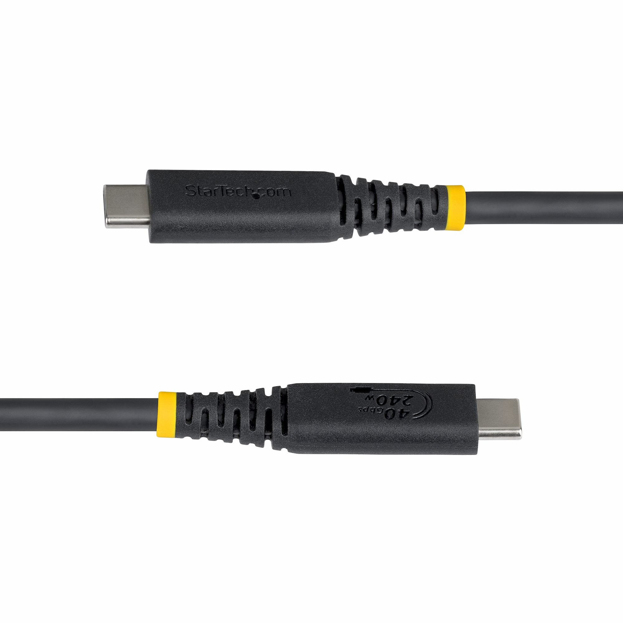 StarTech.com 50cm USB4 Kabel, 40Gbps, USB-IF Gecertificeerde USB-C Kabel, 240W PD, 8K 60Hz/4K 240Hz DP2.1 DP40, TPE Mantel, Thunderbolt 4 Compatibel, Zwart - Afbeelding 4