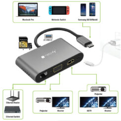 Techly IADAP USB31-DOCK3 interfacekaart/-adapter HDMI, RJ-45, USB 3.2 Gen 1 (3.1 Gen 1), VGA - Afbeelding 6