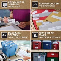 DYMO originele Duurzame LabelWriter labels | 59 mm x 190 mm | Witte Poly | 170 grote zelfklevende etiketten | Stevige labels voor de LabelWriter labelprinters - Afbeelding 6