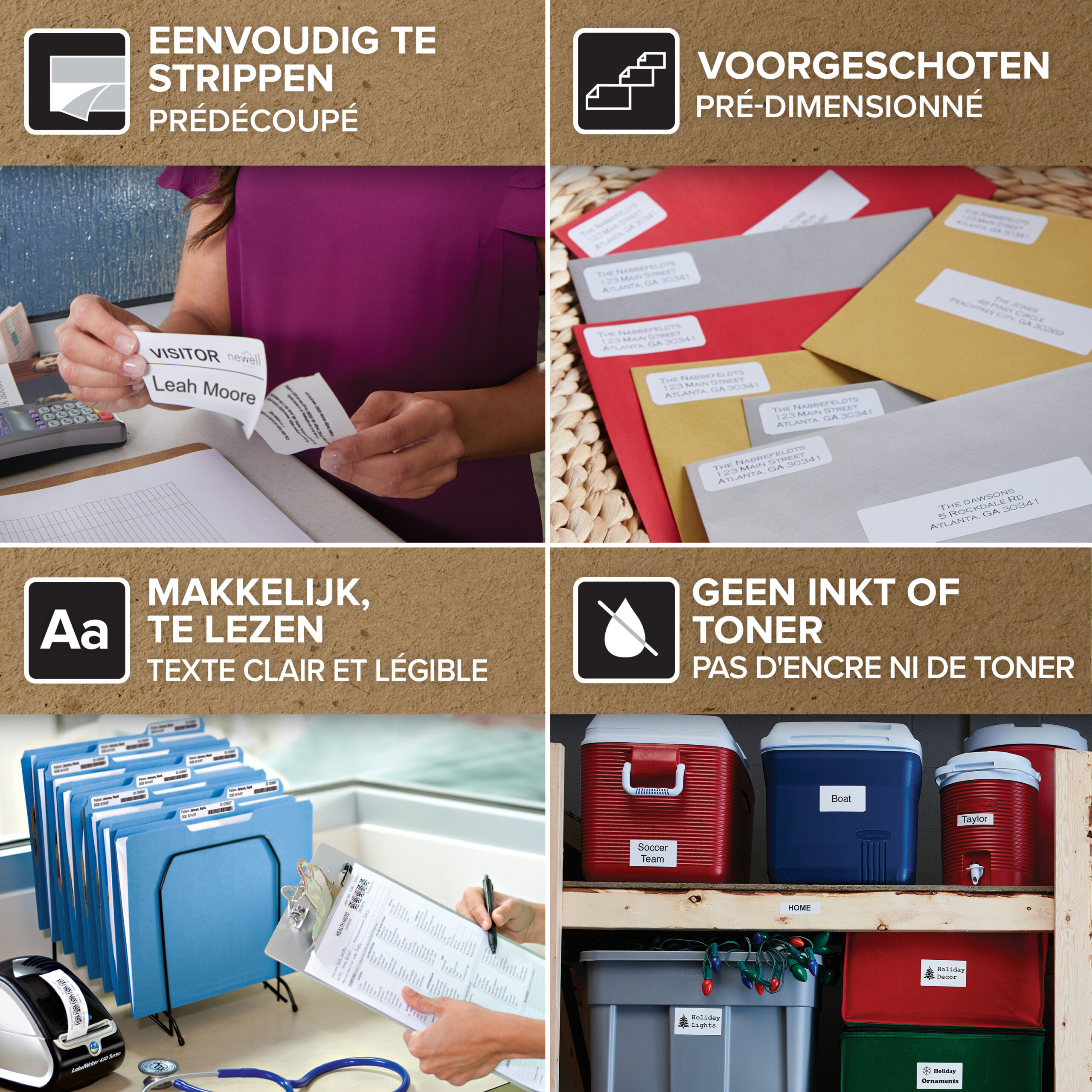 DYMO originele Duurzame LabelWriter labels | 59 mm x 190 mm | Witte Poly | 170 grote zelfklevende etiketten | Stevige labels voor de LabelWriter labelprinters - Afbeelding 6