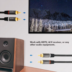 LogiLink CA1209 audio kabel 10 m 2 x RCA Zwart - Afbeelding 4