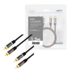LogiLink CA1203 audio kabel 1,5 m 2 x RCA Zwart - Afbeelding 6
