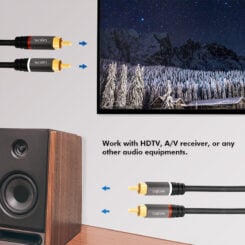 LogiLink CA1201 audio kabel 0,5 m 2 x RCA Zwart - Afbeelding 4