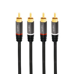 LogiLink CA1201 audio kabel 0,5 m 2 x RCA Zwart - Afbeelding 3
