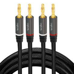 LogiLink CA1211 audio kabel 5 m 2 x Banaan Zwart - Afbeelding 3